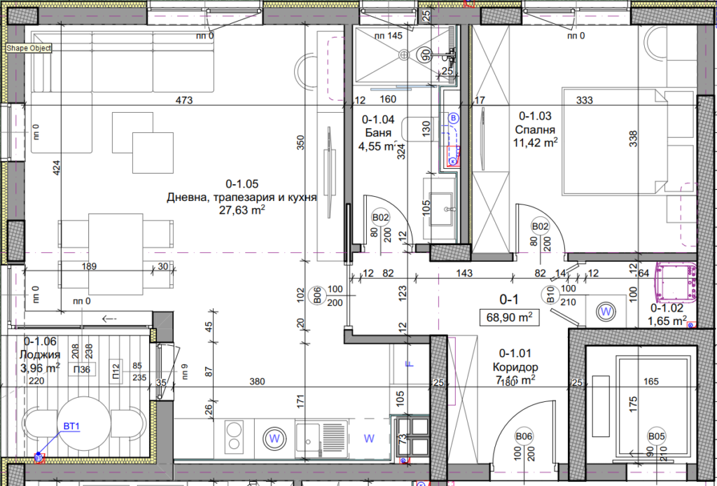 Апартамент 0-1
